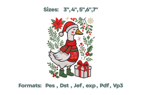 Christmas Goose Sweater Embroidery Design Review
