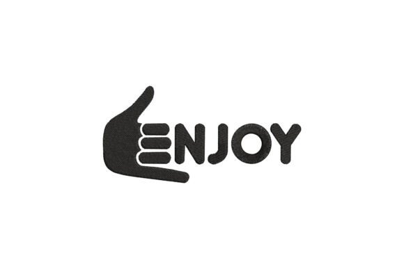 Enjoy Embroidery Design for Boutique Sweatshirts