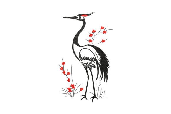 Red Crowned Crane Bird