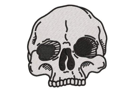 Stylized Human Skull Embroidery Design Reviewed