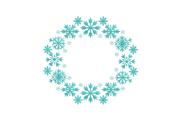 Winter Holiday: Snowflake Wreath Design for Business Merch